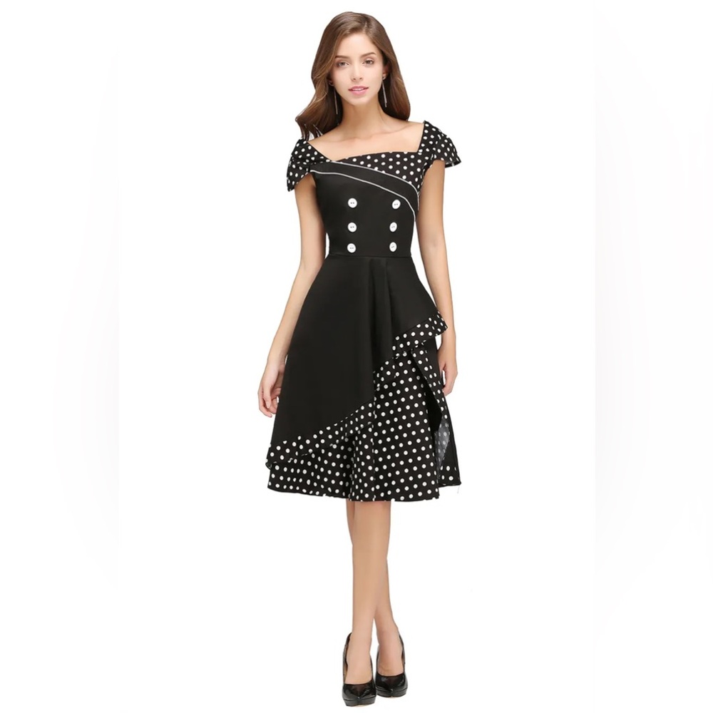 Black and White Polka Dot Dress